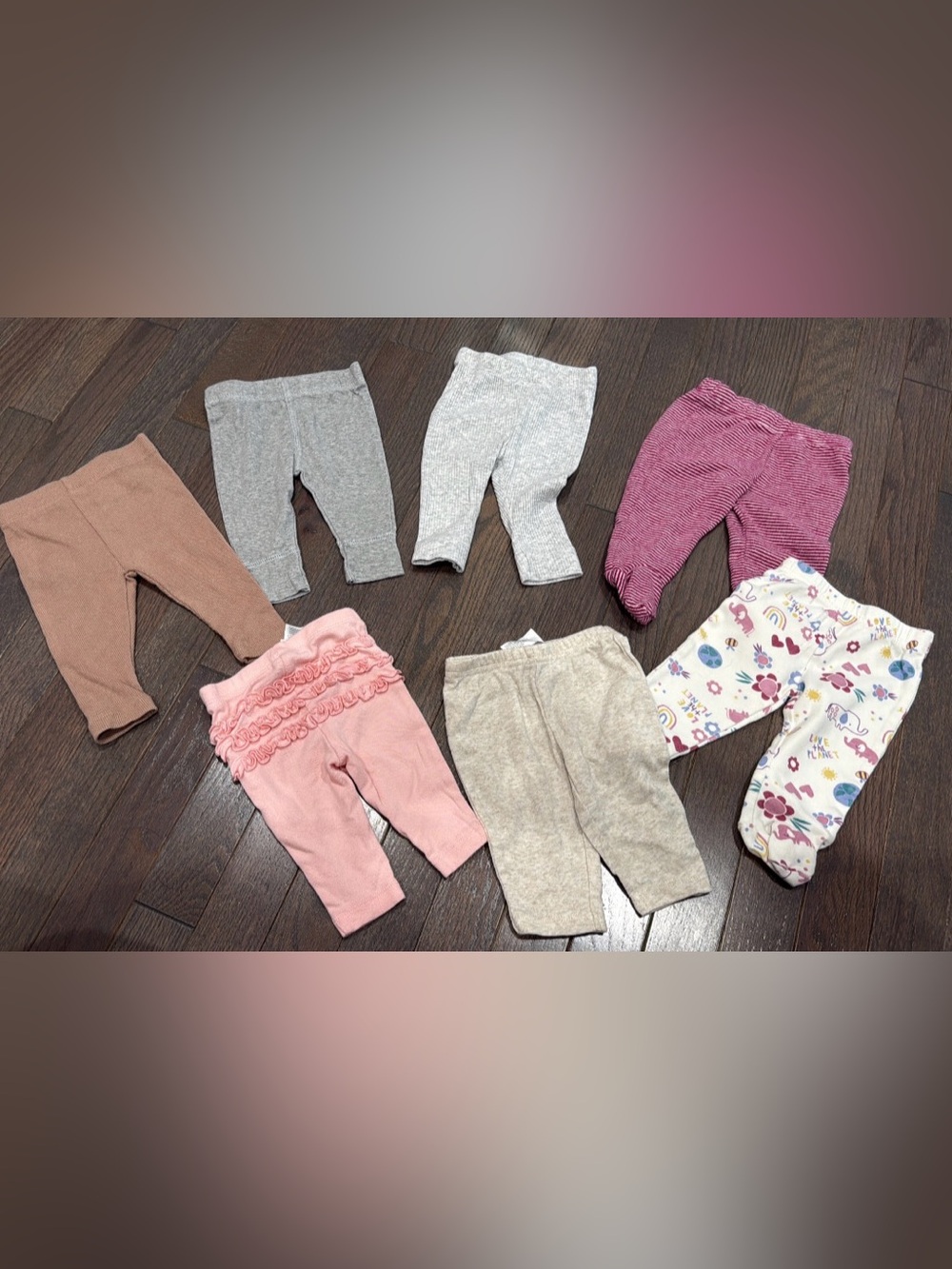 Baby Leggings Bundle - Pink, Gray, Beige Mix